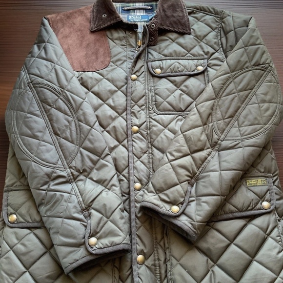 VTG POLO RALPH LAUREN Kempton Men's L Olive Green Puffer Quilted Hunting Jacket - Picture 3 of 13
